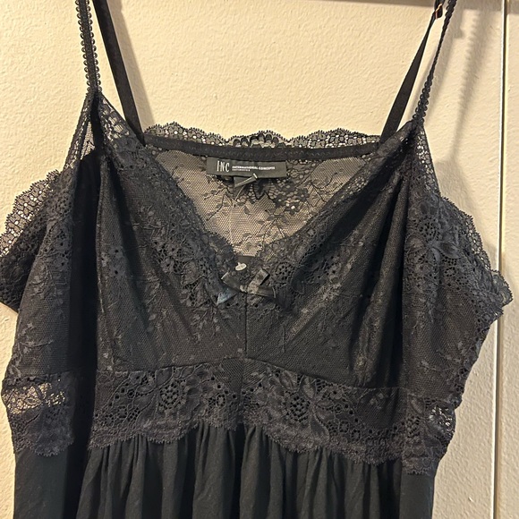 🆕 ELEGANT BLACK LACE LINGERIE MACY’S INC INTERNATIONAL CONCEPTS (2X) - Picture 2 of 8